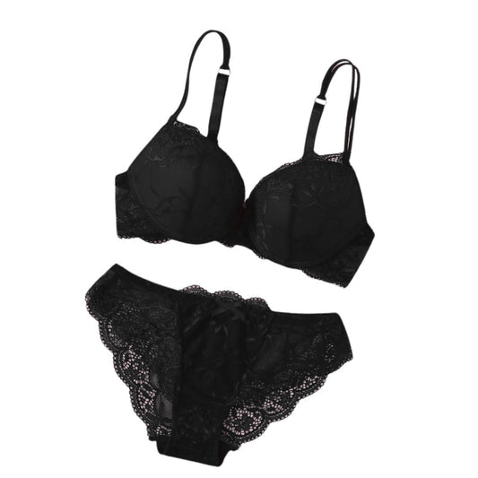 Premium Tea Pnk Embroided Paded Bra & Underwear