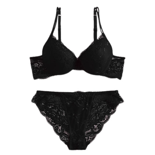 Premium Mahroon Embroided Paded Bra & Underwear